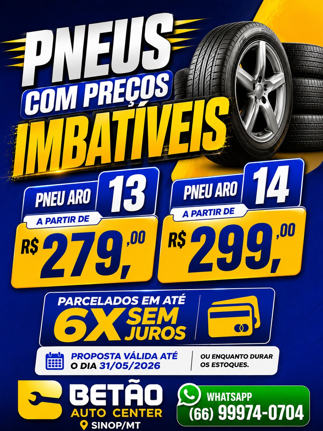 Pneus com preços imbatíveis - Betão Auto Center